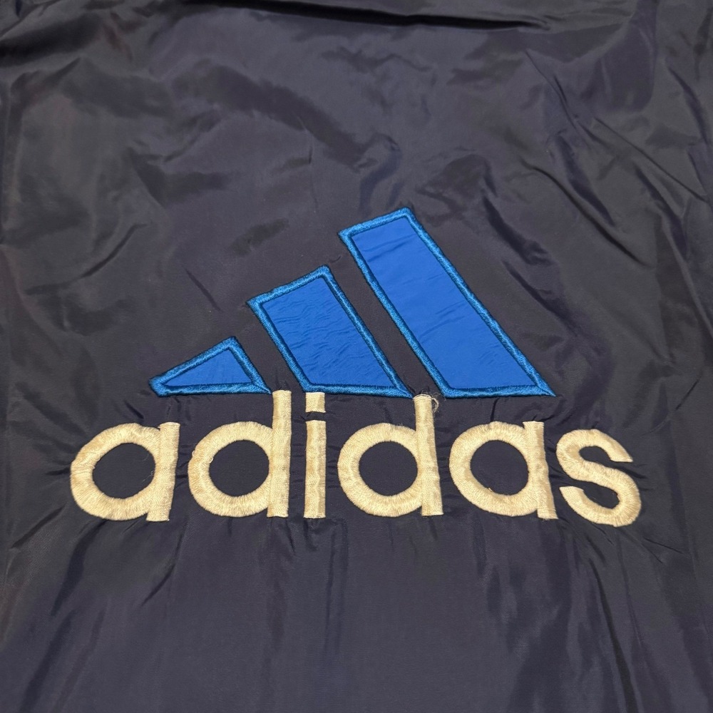 Vintage Adidas Windbreaker Jacket Mens XXL Navy Blue Colorblock Full Zip 90s - Picture 15 of 16